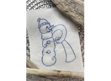 Stickdatei - Schneemann Alphabet Buchstabe R